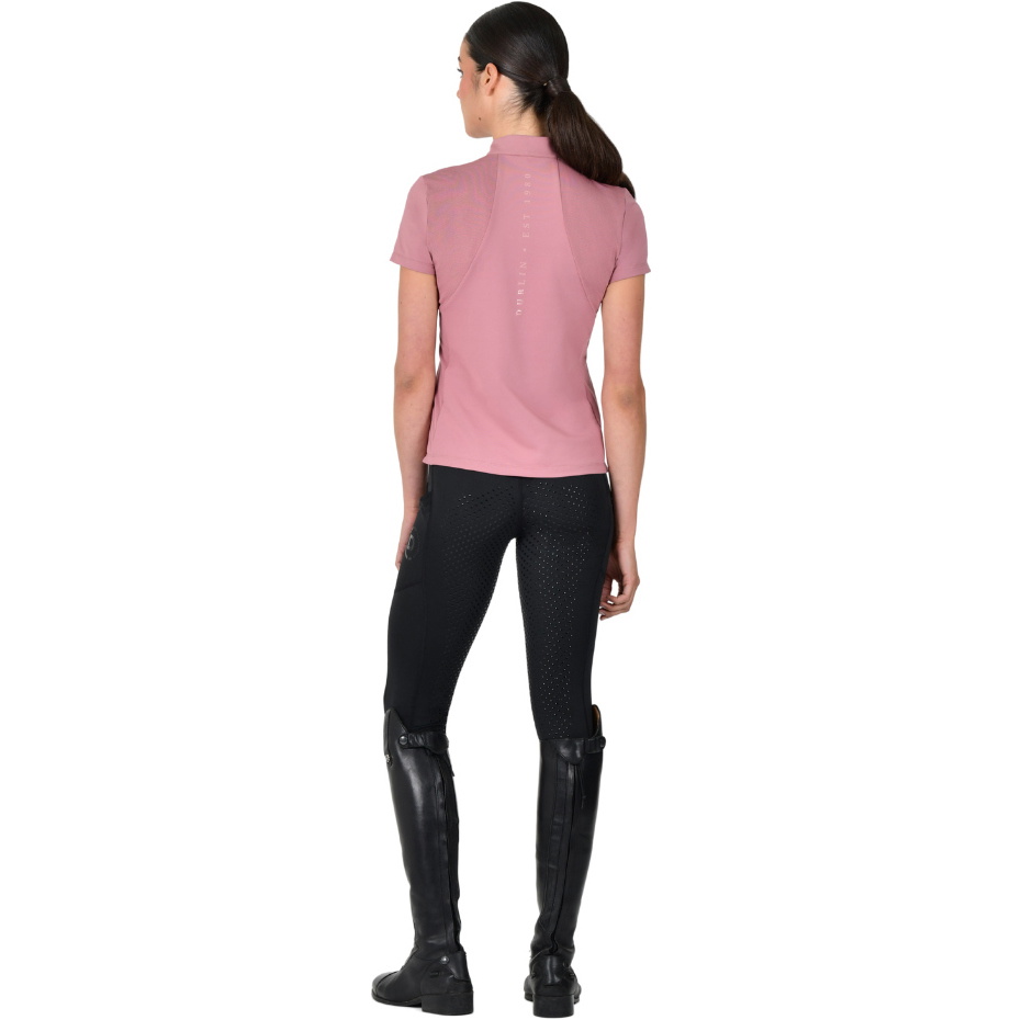 2025 Dublin Femmes 1/4 Zip Respirable Top à Manches Courtes 1027711 - Dusty Rose